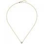 Collier Kette mit Anh�nger Herz 375 Gelbgold bicolor 14 Zirkonia 45 cm