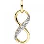 Anh�nger Unendlichkeit 375 Gold Gelbgold 10 Zirkonia Goldanh�nger 