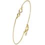 Armband Unendlichkeit 375 Gelbgold bicolor 7 Zirkonia 19,5 cm