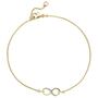 Armband Unendlichkeit 375 Gelbgold bicolor 7 Zirkonia 19,5 cm