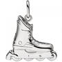 Anhnger Inline-Skate 925 Sterling Silber teil matt Silberanhnger 