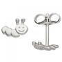 Kinder Ohrstecker Raupe 925 Sterling Silber mattiert Ohrringe Kinderohrringe 