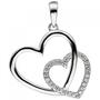 Anh�nger Herz Herzen 925 Sterling Silber 28 Zirkonia Silberherz 