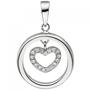 Anh�nger Herz Herzen 925 Sterling Silber 21 Zirkonia Silberherz 