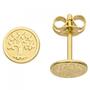 Ohrstecker Baum Lebensbaum 333 Gold Gelbgold mattiert Ohrringe 