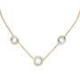 Collier Halskette 585 Gelbgold Wei�gold bicolor 82 Diamanten 45 cm