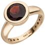 Damen Ring 585 Gold Rotgold 1 Granat rot Goldring Granatring (Gr��e: 60) 