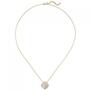 Kette mit Anh�nger 925 Silber Gold vergoldet Perlmutt Einlage Zirkonia