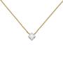 Collier mit Anh�nger 750 Gelbgold Wei�gold bicolor 1 Diamant Brillant 45 cm