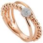 Damen Ring 585 Gold Rotgold Ros�gold 31 Diamanten (Gr��e: 54) 