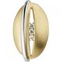 Anh�nger 375 Gelbgold Wei�gold bicolor matt 3 Zirkonia 