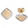 Ohrstecker 375 Gold Wei�gold Rotgold bicolor matt 10 Zirkonia Ohrringe 