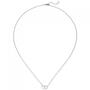 Collier Halskette 585 Wei�gold 13 Diamanten Brillanten 45 cm Kette