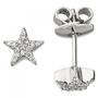Ohrstecker Stern 585 Wei�gold 32 Diamanten Brillanten Ohrringe Sternohrstecker 