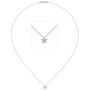Collier Kette Anh�nger Stern 585 Wei�gold 16 Diamanten Brillanten 42 cm