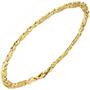 Armband 585 Gold Gelbgold teil matt 21 cm Goldarmband