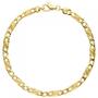 Armband 585 Gold Gelbgold teil matt 21 cm Goldarmband
