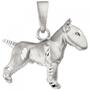 Anh�nger Bullterrier Hund 925 Sterling Silber matt Silberanh�nger 
