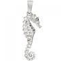 Anh�nger Seepferdchen 925 Sterling Silber teil matt Silberanh�nger 