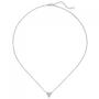 Collier Halskette mit Anh�nger Dreieck 925 Silber 10 Zirkonia 46 cm