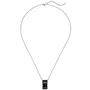 Collier mit Anh�nger Edelstahl schwarz mit Carbon Einlagen 55 cm
