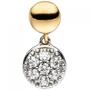 Anh�nger 375 Gelbgold Wei�gold bicolor 7 Zirkonia Goldanh�nger 