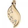 Anh�nger 585 Gelbgold 17 Diamanten Brillanten 0,26ct. Goldanh�nger 