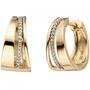 Creolen 585 Gold Gelbgold bicolor 34 Diamanten Brillanten Ohrringe 