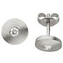 Ohrstecker 950 Platin matt 2 Diamanten Brillanten Ohrringe Platinohrringe 
