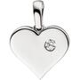 Anh�nger Herz 585 Gold Wei�gold 1 Diamant Brillant Herzanh�nger 