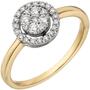 Damen Ring 585 Gelbgold Wei�gold, bicolor 28 Diamanten (Gr��e: 58) 