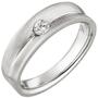 Damen Ring 950 Platin, matt 1 Diamant Brillant 0,13ct. Platinring (Gr��e: 60) 