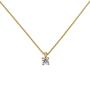 Collier Kette mit Anh�nger 585 Gelbgold 1 Diamant Brillant 0,25 ct. 45 cm