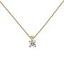 Collier Kette mit Anh�nger 585 Gold Gelbgold 1 Diamant Brillant 0,50 ct. 45 cm