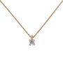 Collier Kette mit Anhnger 585 Rotgold 1 Diamant Brillant 0,25 ct. 45 cm