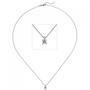 Collier Kette mit Anh�nger 585 Wei�gold 1 Diamant Brillant 0,25 ct. 45 cm