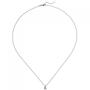 Collier Kette mit Anh�nger 585 Wei�gold 1 Diamant Brillant 0,25 ct. 45 cm