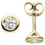Ohrstecker rund 585 Gold Gelbgold 2 Diamanten Brillanten 0,74 ct. Ohrringe 