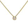 Collier Kette mit Anh�nger 585 Gelbgold 1 Diamant Brillant 0,15 ct. 45 cm