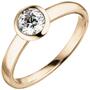 Damen Ring 585 Rotgold 1 Diamant Brillant 0,50 ct. Solit�r (Gr��e: 60) 