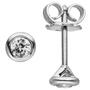 Ohrstecker rund 585 Gold Wei�gold 2 Diamanten Brillanten 0,24 ct. Ohrringe 
