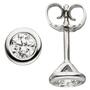 Ohrstecker rund 585 Gold Wei�gold 2 Diamanten Brillanten 0,50 ct. 