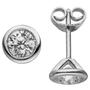 Ohrstecker rund 585 Gold Wei�gold 2 Diamanten Brillanten 1,00 ct. Ohrringe 