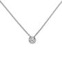 Collier Kette mit Anh�nger 585 Gold Wei�gold 1 Diamant Brillant 0,25 ct. 45 cm