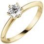 Damen Ring 585 Gelbgold 1 Diamant Brillant 0,70 ct. Solit�r (Gr��e: 56) 