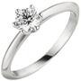 Damen Ring 585 Gold Weigold, 1 Diamant Brillant 0,50 ct. Solitr (Gre: 54) 