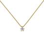 Collier Kette mit Anh�nger 585 Gelbgold Diamant Brillant 0,15 ct. 45 cm