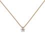 Collier Kette mit Anh�nger 585 Rotgold 1 Diamant Brillant 0,15 ct. 45 cm