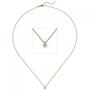 Collier Kette mit Anh�nger 585 Rotgold 1 Diamant Brillant 0,25 ct., 45 cm