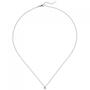Collier Kette mit Anh�nger 585 Wei�gold 1 Diamant Brillant 0,15 ct. 45 cm